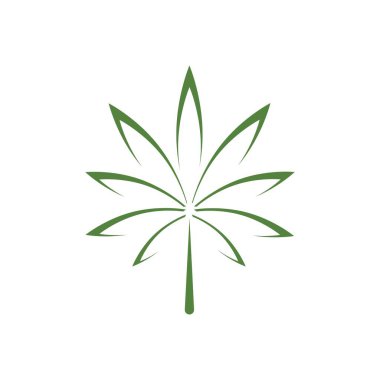 Esrar yaprağı vektör çizim simgesi dekoru