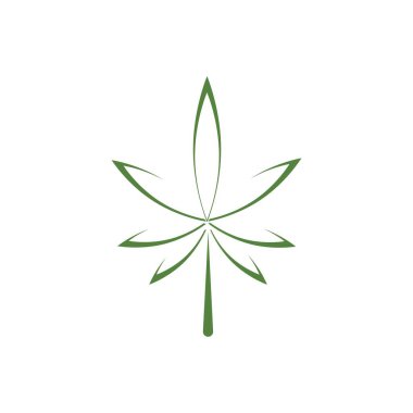 Esrar yaprağı vektör çizim simgesi dekoru