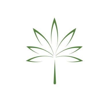 Esrar yaprağı vektör çizim simgesi dekoru