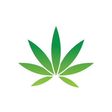 Esrar yaprağı vektör çizim simgesi dekoru