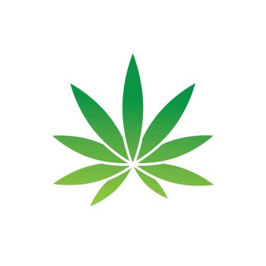 Esrar yaprağı vektör çizim simgesi dekoru