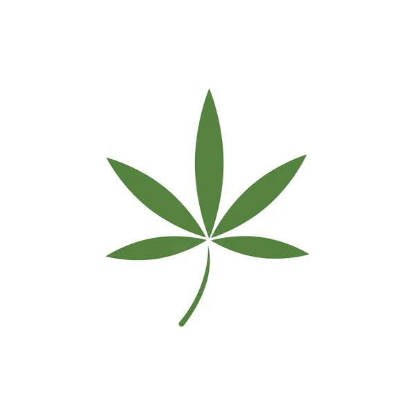 Illustration Vectorielle Feuille Cannabis Icon Desig — Image vectorielle