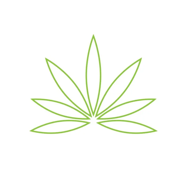 Cannabis Blatt Vektor Illustration Symbol Desig — Stockvektor