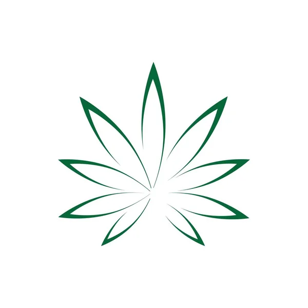 Cannabis Hoja Vector Ilustración Icono Desig — Vector de stock