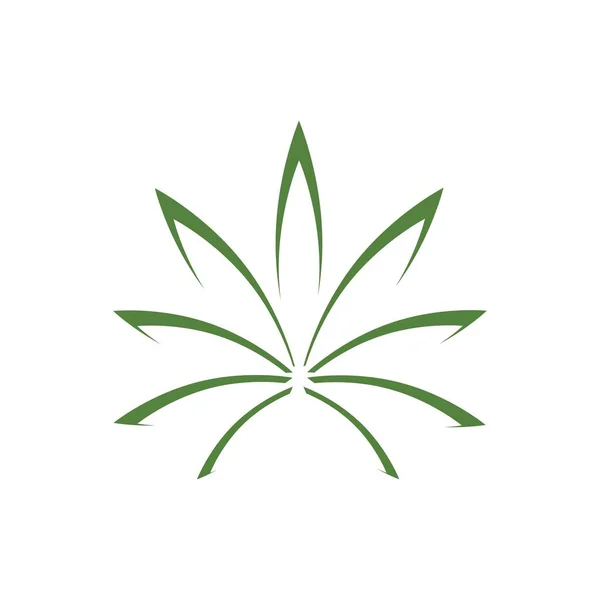 Cannabis Leaf Vector Illustration Icon Desig — Stock Vector