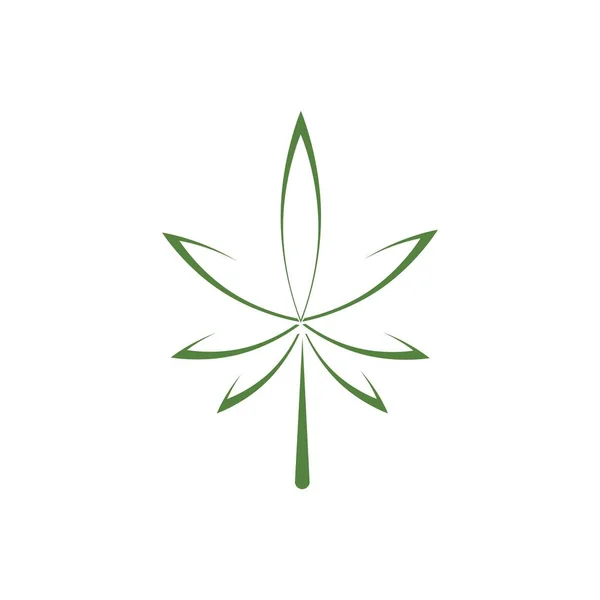 Cannabis Blatt Vektor Illustration Symbol Desig — Stockvektor