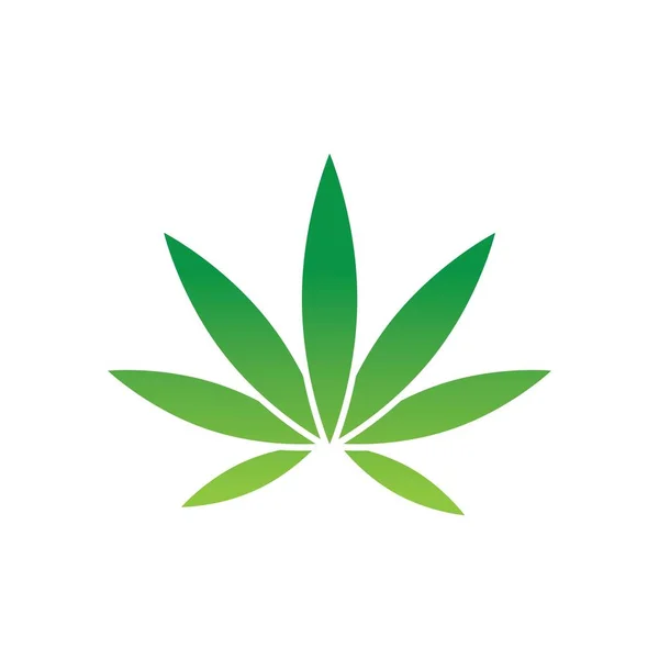 Cannabis Blatt Vektor Illustration Symbol Desig — Stockvektor