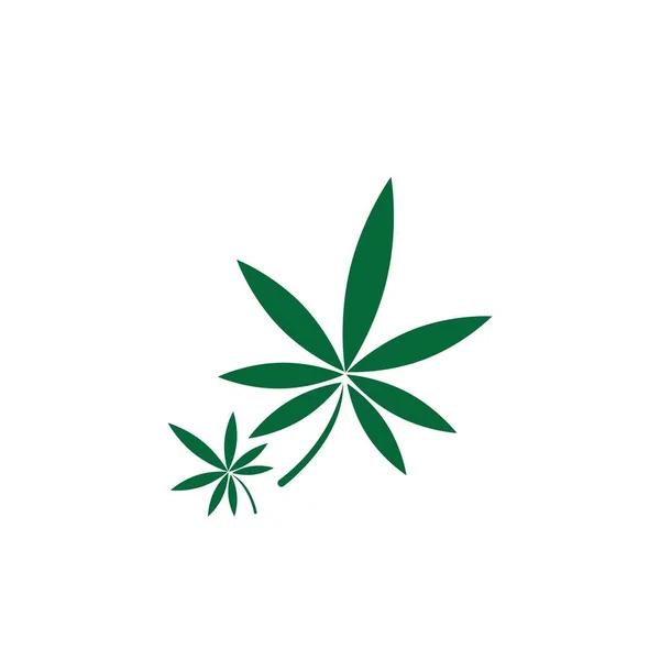 Cannabis Blad Vector Illustratie Icoon Desig — Stockvector