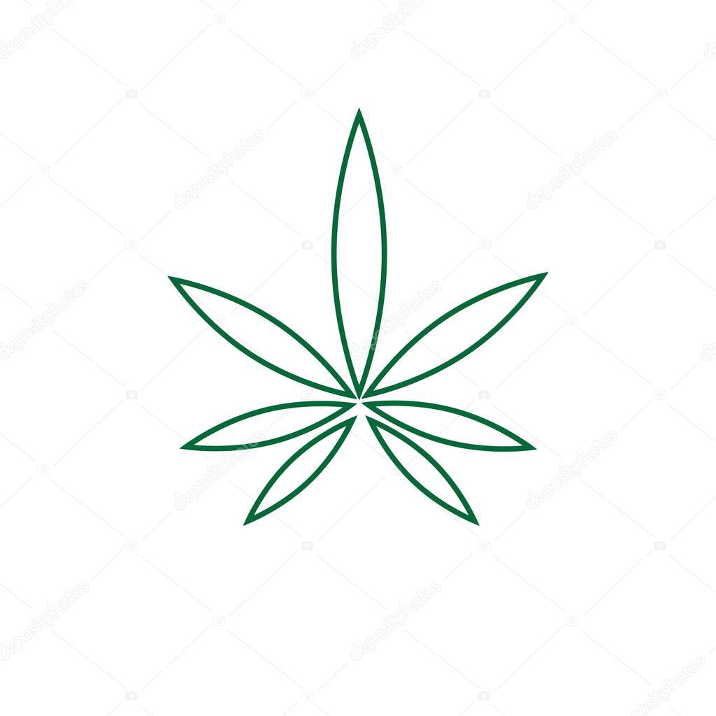 Cannabis leaf vector illustration icon desig