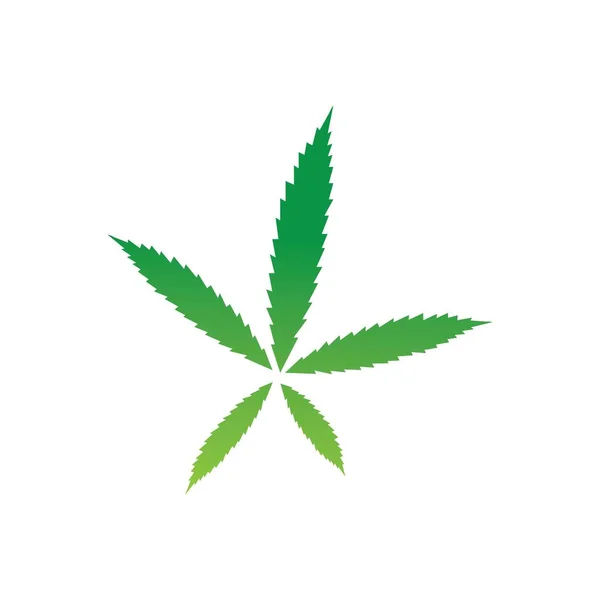 Icona Illustrazione Vettoriale Foglia Cannabis Desig — Vettoriale Stock