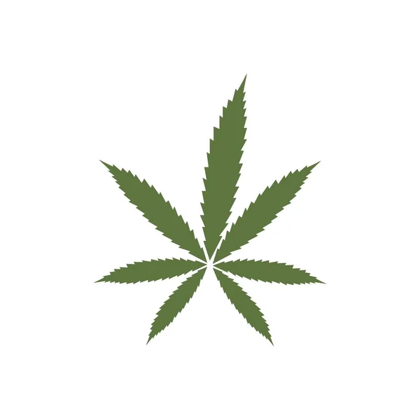 Illustration Vectorielle Feuille Cannabis Icon Desig — Image vectorielle