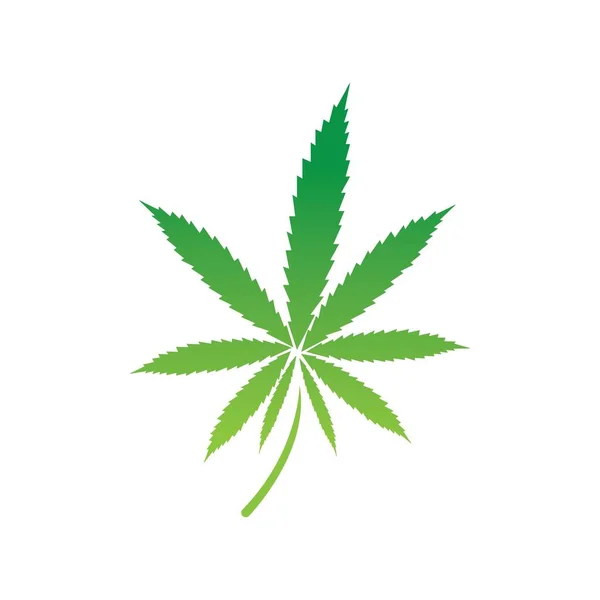 Cannabis Blad Vector Illustratie Icoon Desig — Stockvector