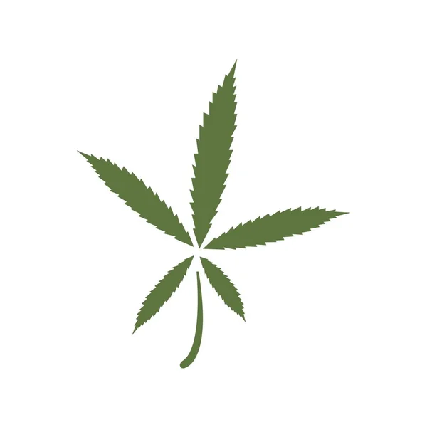 Cannabis Folha Vetor Ilustração Ícone Desig — Vetor de Stock