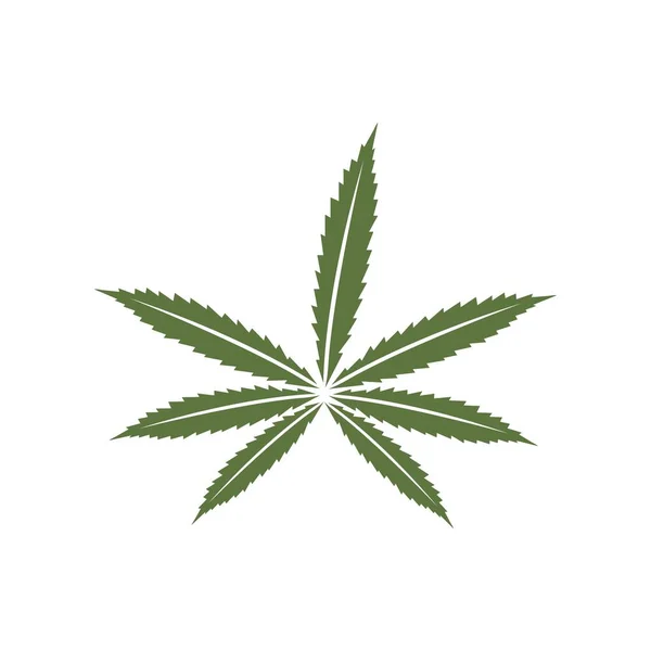 Icona Illustrazione Vettoriale Foglia Cannabis Desig — Vettoriale Stock