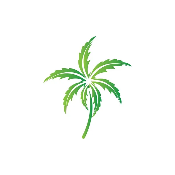 Cannabis Blatt Vektor Illustration Symbol Desig — Stockvektor