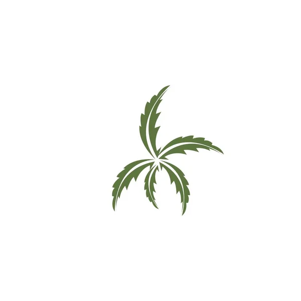 Cannabis Blatt Vektor Illustration Symbol Desig — Stockvektor