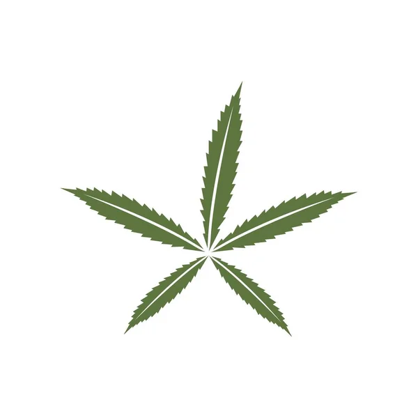 Cannabis Blatt Vektor Illustration Symbol Desig — Stockvektor