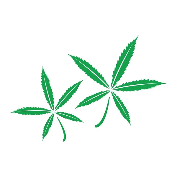 Cannabis Blad Vector Illustratie Icoon Desig — Stockvector