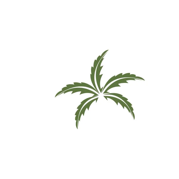 Cannabis Leaf Vector Illustration Icon Desig — Stock Vector