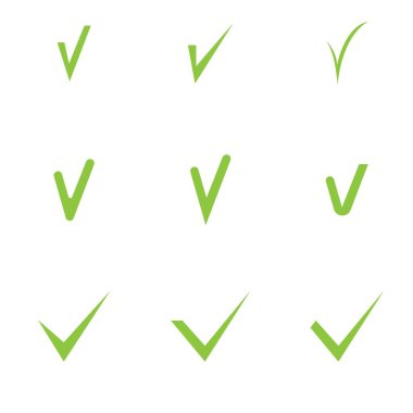 İşaretleme simgesi vektör çizim şablonunu kontrol et