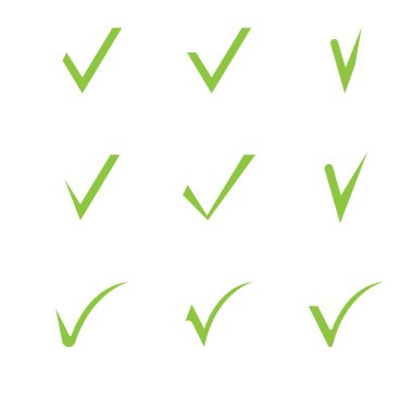 İşaretleme simgesi vektör çizim şablonunu kontrol et