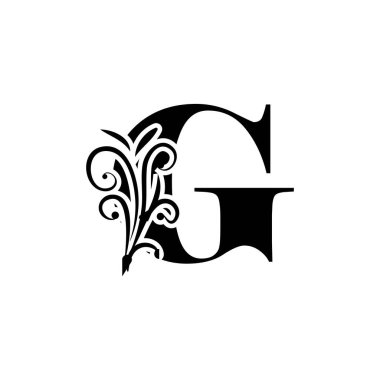 Uygulamanız veya şirket kimliğiniz için G harfi logo tasarım şablonu ögeleri