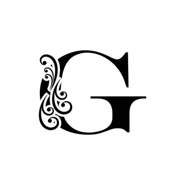 Uygulamanız veya şirket kimliğiniz için G harfi logo tasarım şablonu ögeleri