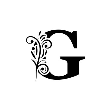 Uygulamanız veya şirket kimliğiniz için G harfi logo tasarım şablonu ögeleri