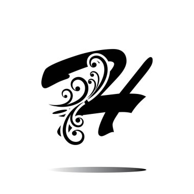 H harfi logo çizim şablonu