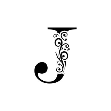 Harf J Logo Şablon vektör simgesi tasarımı