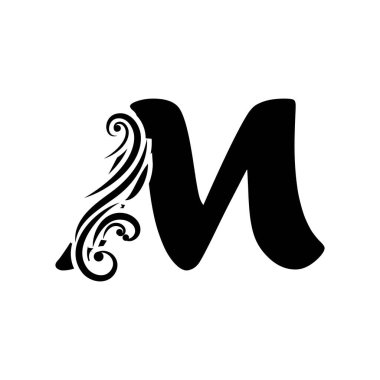 M harfi şirket birleşik vektör logo tasarım şablonu