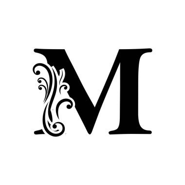 M harfi şirket birleşik vektör logo tasarım şablonu