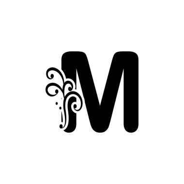 M harfi şirket birleşik vektör logo tasarım şablonu