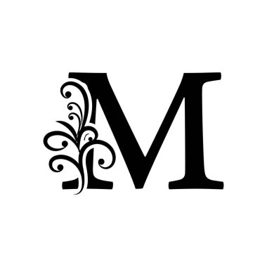 M harfi şirket birleşik vektör logo tasarım şablonu