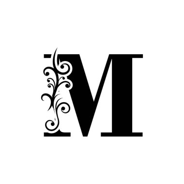 M harfi şirket birleşik vektör logo tasarım şablonu