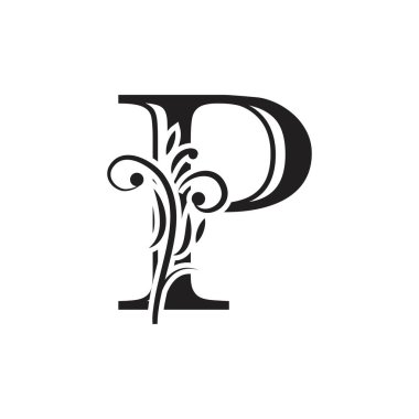 P Harfi İş Kurumsal Birlik Vektörü logosu tasarım şablonu