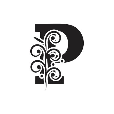 P Harfi İş Kurumsal Birlik Vektörü logosu tasarım şablonu