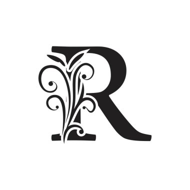 Harf R Business kurumsal birleşik vektör logo tasarım şablonu