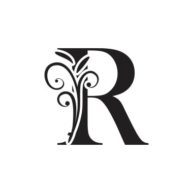 Harf R Business kurumsal birleşik vektör logo tasarım şablonu