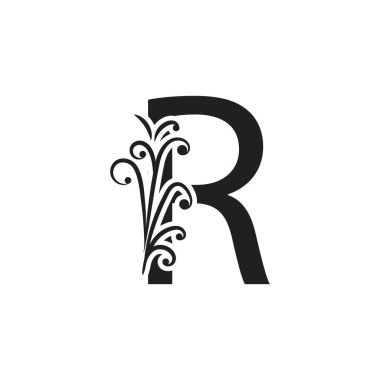 Harf R Business kurumsal birleşik vektör logo tasarım şablonu