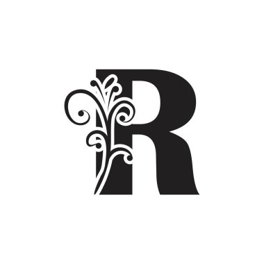 Harf R Business kurumsal birleşik vektör logo tasarım şablonu