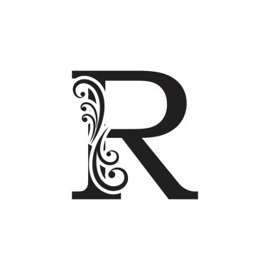 Harf R Business kurumsal birleşik vektör logo tasarım şablonu