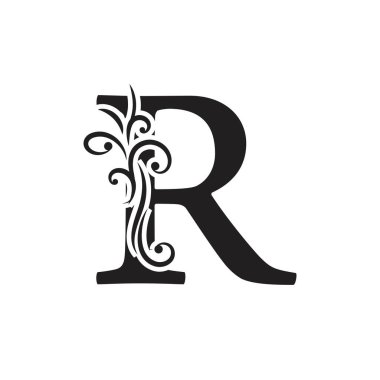 Harf R Business kurumsal birleşik vektör logo tasarım şablonu