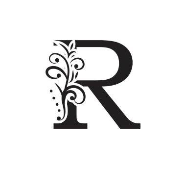 Harf R Business kurumsal birleşik vektör logo tasarım şablonu