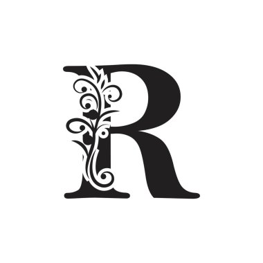 Harf R Business kurumsal birleşik vektör logo tasarım şablonu