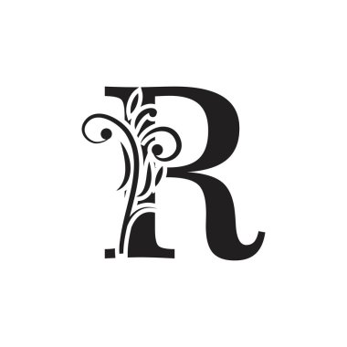 Harf R Business kurumsal birleşik vektör logo tasarım şablonu