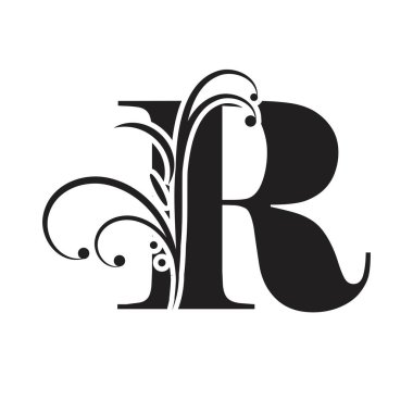 Harf R Business kurumsal birleşik vektör logo tasarım şablonu