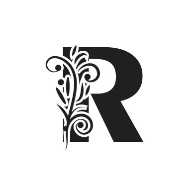 Harf R Business kurumsal birleşik vektör logo tasarım şablonu