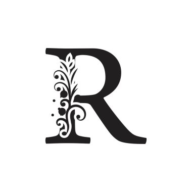 Harf R Business kurumsal birleşik vektör logo tasarım şablonu