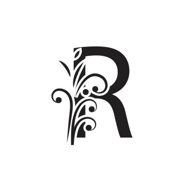 Harf R Business kurumsal birleşik vektör logo tasarım şablonu